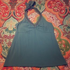 Slate Blue Halter Top